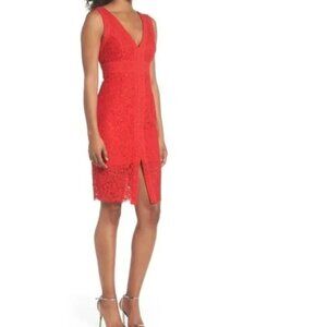 Bardot Morgan Lace Dress Red